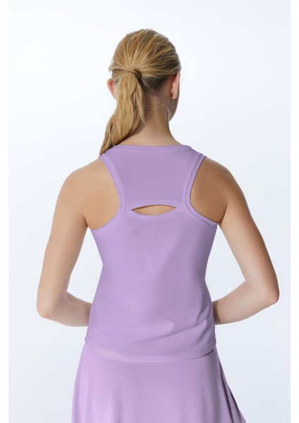 Ed 2313-06 Helen Dry-Touch Sporcu Kadın Üst Lila , Tenis , Koşu , Pilates , Yoga , Fitness modelleri