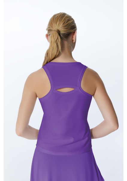 Ed 2313-08 Helen Dry-Touch Sporcu Kadın Üst Mor , Tenis , Koşu , Pilates , Yoga , Fitness modelleri