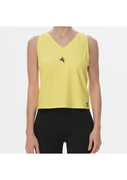 Ed 2313-10 Helen Dry-Touch Sporcu Kadın Üst Sarı , Tenis , Koşu , Pilates , Yoga , Fitness