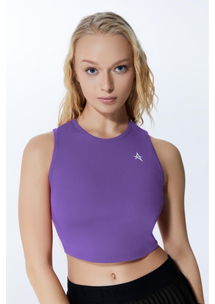 Ed 2343-05 Barty Dry-Touch Crop Kolsuz Kadın Üstü Mor