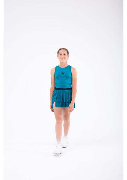 Ed 2303-08 Ada Dry-Touch Spor Etek Şortlu Petrol Kız Çocuk ( Tenis , Golf , Pickleball , Dans) fırsatları