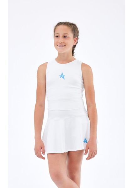 Ed 2343-11 Barty Dry-Touch Crop Kolsuz Kız Çocuk Üstü Beyaz