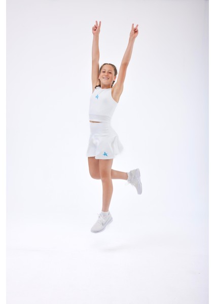 Ed 2343-11 Barty Dry-Touch Crop Kolsuz Kız Çocuk Üstü Beyaz fırsatları