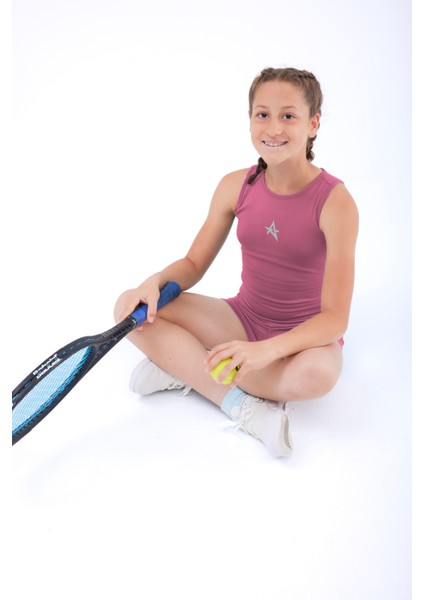 Ed 2308-12 Çağla Dry-Touch Yüksek Bel Kısa Kız Çocuk Tayt Gülkurusu modelleri