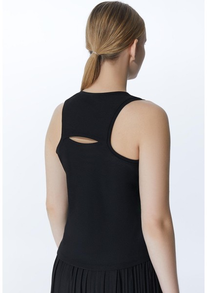 Ed 2313-02 Helen Dry-Touch Kadın Sporcu Üst Siyah , Tenis , Koşu , Pilates , Yoga , Fitness modelleri