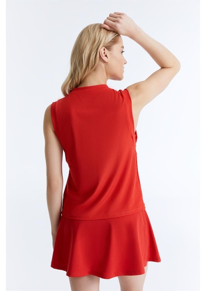 ED7753-04 Easy Dry-Touch Kolsuz Kadın Tenis Atleti , Kırmızı modelleri