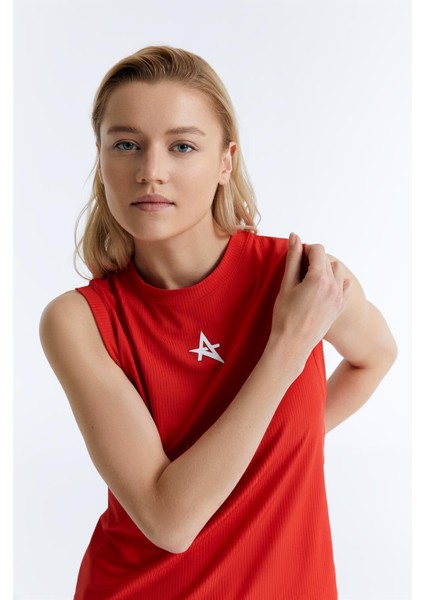 ED7753-04 Easy Dry-Touch Kolsuz Kadın Tenis Atleti , Kırmızı fırsatları