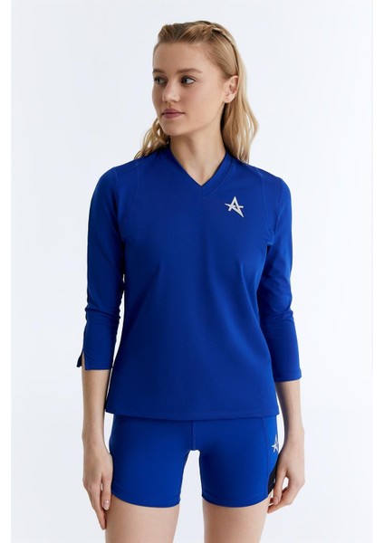 ED7755-05 Elena Dry-Touch V-Yaka Uzun Kollu Kadın Tenis , Koşu Üstü , Royal fiyatları