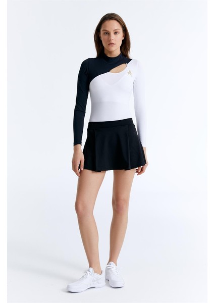 ED7787-01 Gigi Çıtçıtlı Body Siyah Beyaz