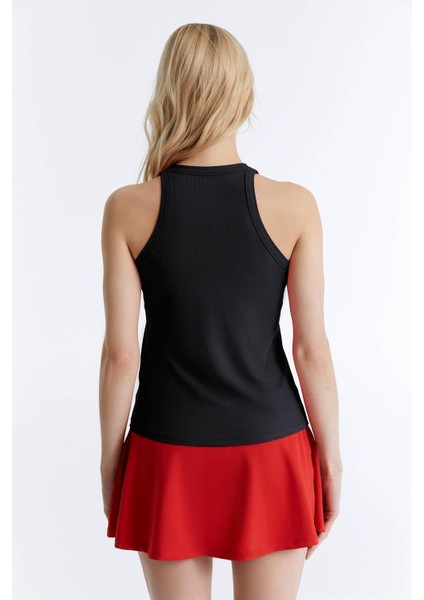 ED7744-06 Sabalenka Dry-Touch Yüzücü Yaka Kadın Tenis , Koşu Atleti Siyah fırsatları