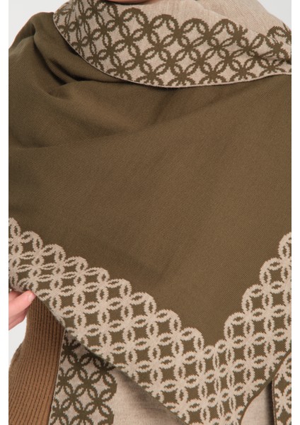 Halkalı Desenli Omuz Şalı, Çift Yönlü Kulanıma Uygun Şık Rahat Omuz Şalı, Triko Omuz Şalı, Omuz Şalı modelleri