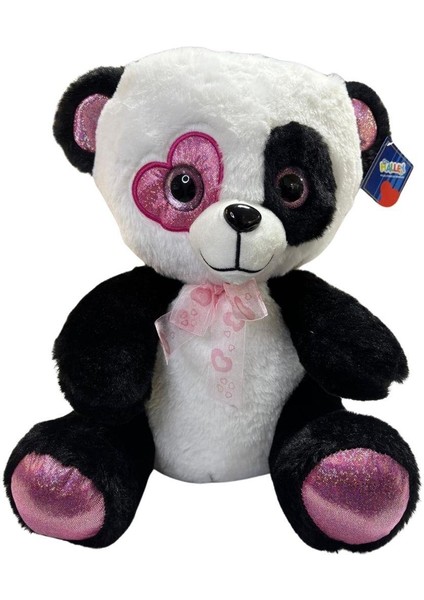Peluş Kalp Gözlü Hayvanlar 35 cm 22674 Panda