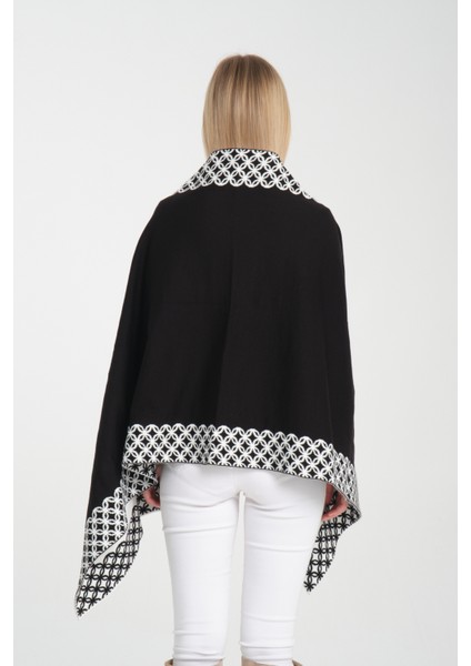 Halkalı Desenli Omuz Şalı, Çift Yönlü Kulanıma Uygun Şık Rahat Omuz Şalı, Triko Omuz Şalı, Omuz Şalı indirimleri