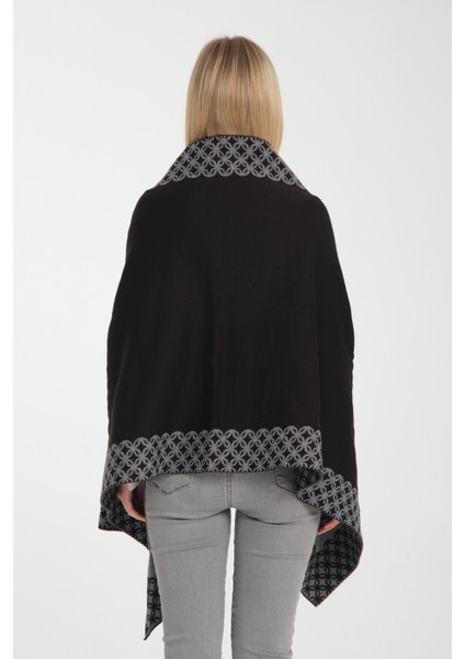 Çift Yönlü Halkalı Desenli Kadın Omuz Şalı Akrilik 75 x 175 cm Şık ve Rahat indirimleri