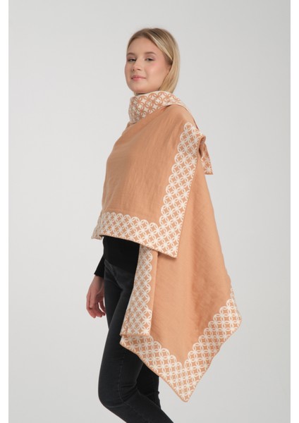 Halkalı Desenli Omuz Şalı, Çift Yönlü Kulanıma Uygun Şık Rahat Omuz Şalı, Triko Omuz Şalı, Omuz Şalı fiyatları