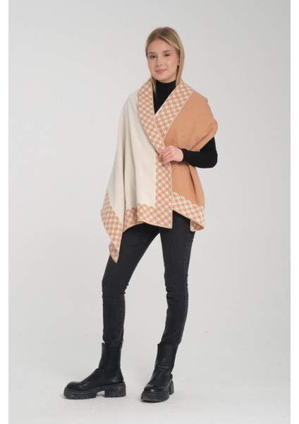 Halkalı Desenli Omuz Şalı, Çift Yönlü Kulanıma Uygun Şık Rahat Omuz Şalı, Triko Omuz Şalı, Omuz Şalı indirimleri