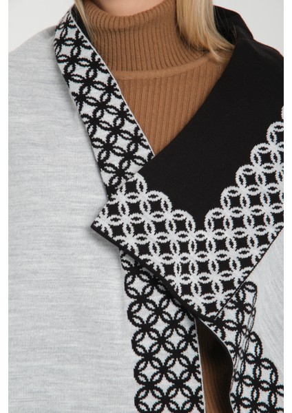 Halkalı Desenli Omuz Şalı, Çift Yönlü Kulanıma Uygun Şık Rahat Omuz Şalı, Triko Omuz Şalı, Omuz Şalı fırsatları