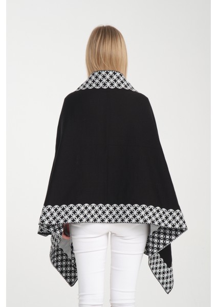 Halkalı Desenli Omuz Şalı, Çift Yönlü Kulanıma Uygun Şık Rahat Omuz Şalı, Triko Omuz Şalı, Omuz Şalı indirimleri