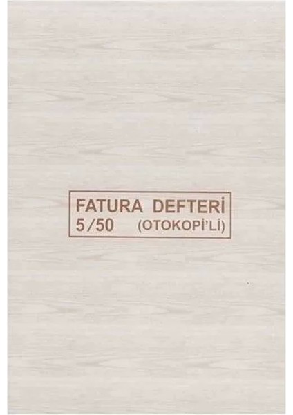 Fatura Defteri 5-50 3 Nüsha