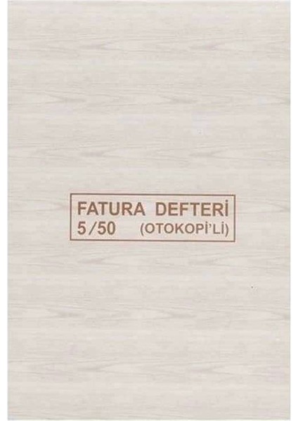 Fatura Defteri 5-50 3 Nüsha