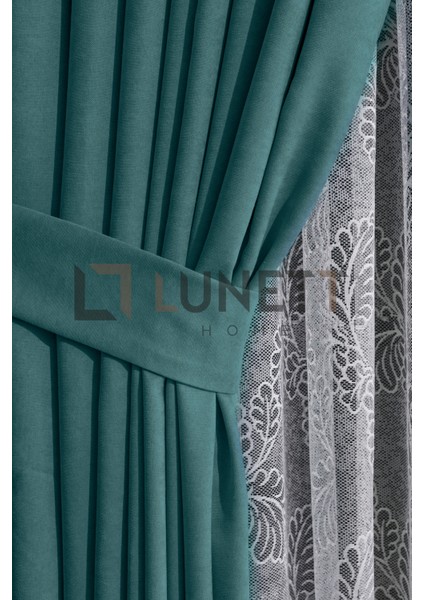 Kullanıma Hazır Koyu Petrol Rengi Sık Pile 1x3 Dikim Fon Perde Tek Kanat 12487 fiyatları