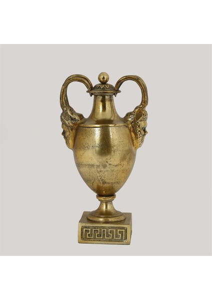 Metal Gold Kapaklı Vazo 14*20*38 cm