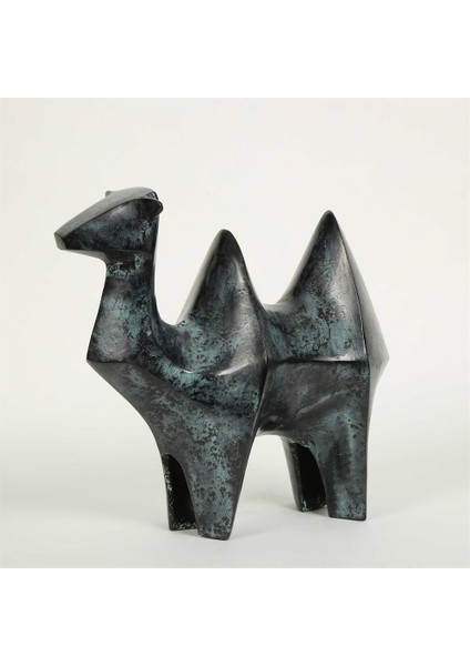 Metal Green Camel 13*30*25 cm