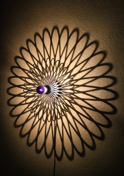 "çiçek Spiral" 2m Anahtarlı Dekoratif Desenli Gölge Aplik