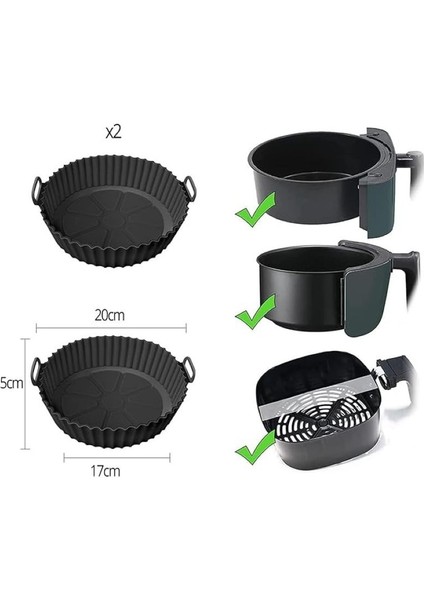 2'li Silikon Airfryer Pişirme Kalıbı fiyatları