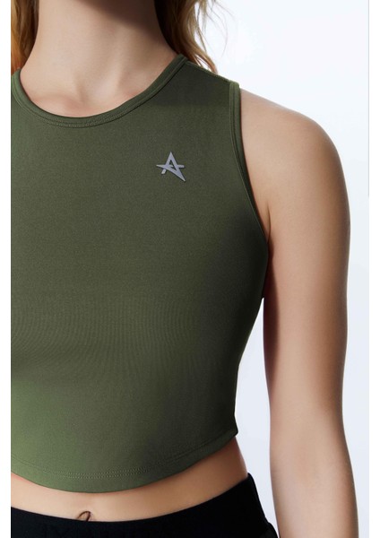 Ed 2343-06 Barty Dry-Touch Crop Kolsuz Kadın Üstü Haki fırsatları