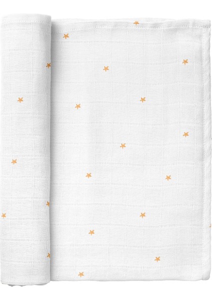 Stars Big&bold %100 Pamuk Müslin ÖRTÜ-115X115 cm