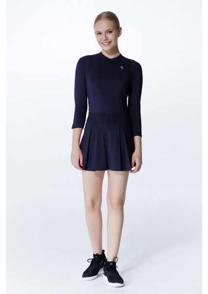 ED7755-07 Elena Dry-Touch V-Yaka Uzun Kollu Kadın Tenis , Koşu Üstü Lacivert fiyatları