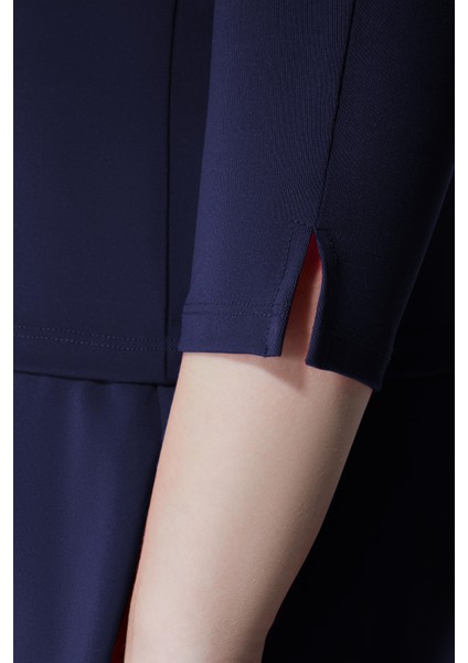 ED7755-07 Elena Dry-Touch V-Yaka Uzun Kollu Kadın Tenis , Koşu Üstü Lacivert indirimleri