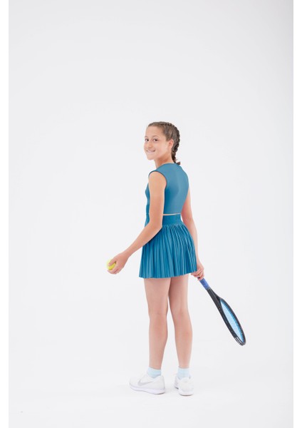 Ed 2365-09 Adriana Spor Elbise Çocuk - Petrol (Tenis, Golf, Pickleball, Dans) modelleri