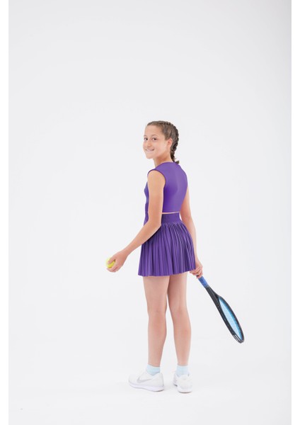 Ed 2365-06 Adriana Spor Elbise Çocuk - Mor (Tenis, Golf, Pickleball, Dans) modelleri