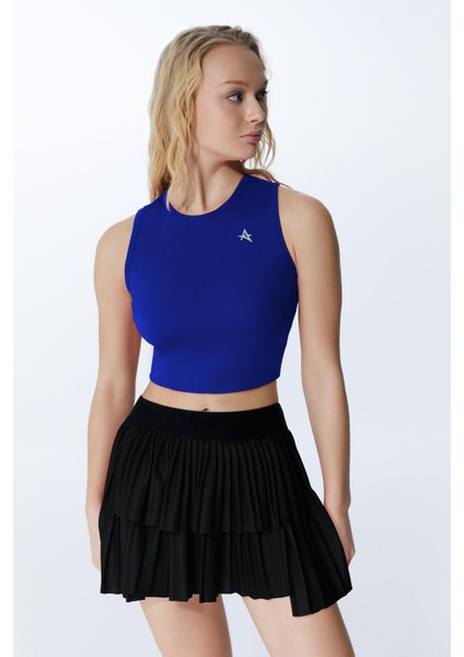 Ed 2343-04 Barty Dry-Touch Crop Kolsuz Kadın Üstü Royal Mavi modelleri