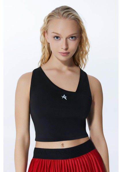 Ed 2326-02 Rihanna Dry-Touch Asimetrik Detaylı Kadın Üstü Siyah fiyatları