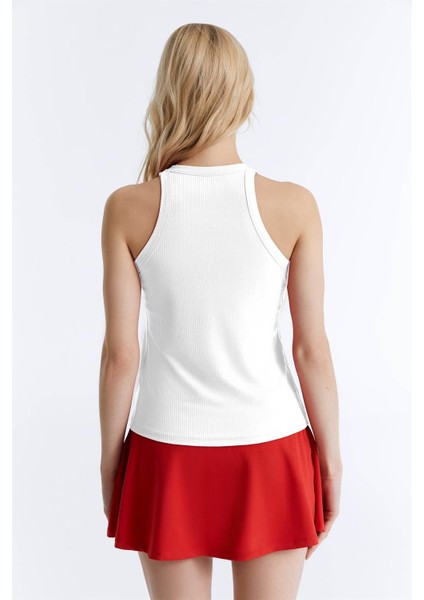 ED7744-01 Sabalenka Dry-Touch Yüzücü Yaka Kadın Tenis , Koşu Atleti Beyaz fırsatları