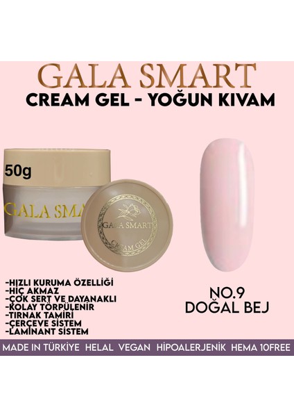 Cream Jel Yoğun Kıvam 50gr No.09