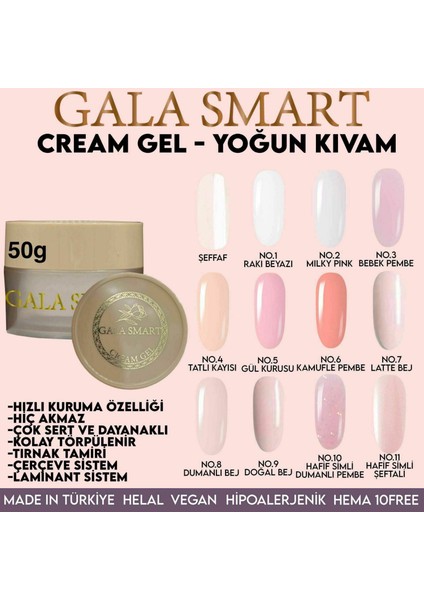 Cream Jel Yoğun Kıvam 50gr No.09