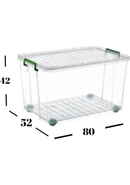 Tekerlekli Saklama Kutusu 120 Litre Şeffaf 3 Adet Saklama Kabı Mutfak/banyo Çok Amaçlı Saklama fiyatları