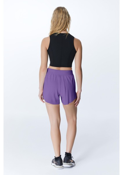 Ed 2349-04 Tamara Piliseli Sporcu Şort Mor (Tenis, Koşu, Pilates, Yoga, Pickleball) modelleri