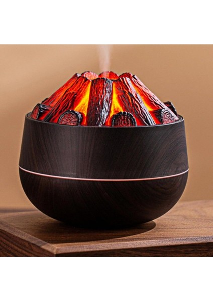 Dekoratif Şık Tasarım Uyumlu Odun Ateşi Tasarımlı Oda-Ofis Hava Nemlendirici