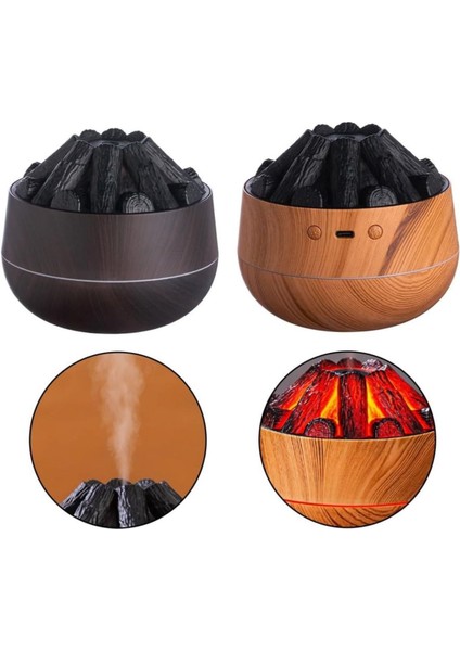 Dekoratif Şık Tasarım Uyumlu Odun Ateşi Tasarımlı Oda-Ofis Hava Nemlendirici modelleri
