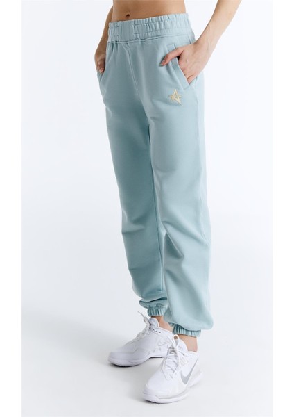 ED7737-06 Coach Normal Belli Kadın Jogger'ı Su Mavisi