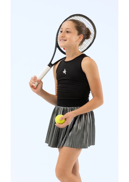 Ed 2343-17 Barty Dry-Touch Crop Kolsuz Kız Çocuk Üstü Siyah modelleri