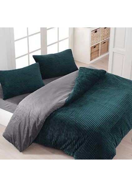 Tek Kişilik Fitilli Peluş Nevresim Takımı