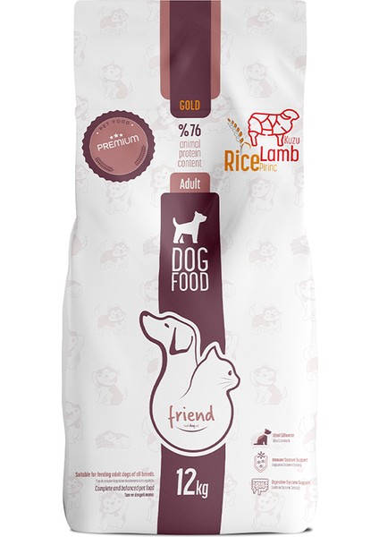 Friend Pet Premium Gold Yetişkin Köpek Maması Kuzulu 12 Kilo %100 Yeme Garantili fiyatları