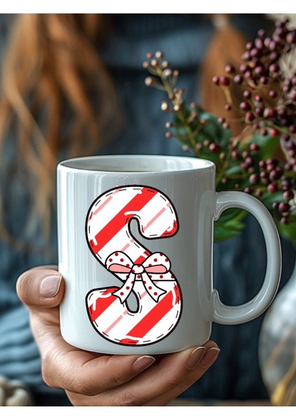 Harf Hediye Paketi Şeklinde Kişiye Özel 3 Boyutlu Tasarım Seramik Kupa Mug