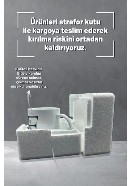 Kalpli Harf Şeklinde Kişiye Özel 3 Boyutlu Tasarım Seramik Kupa Mug - Hediyelik fiyatları
